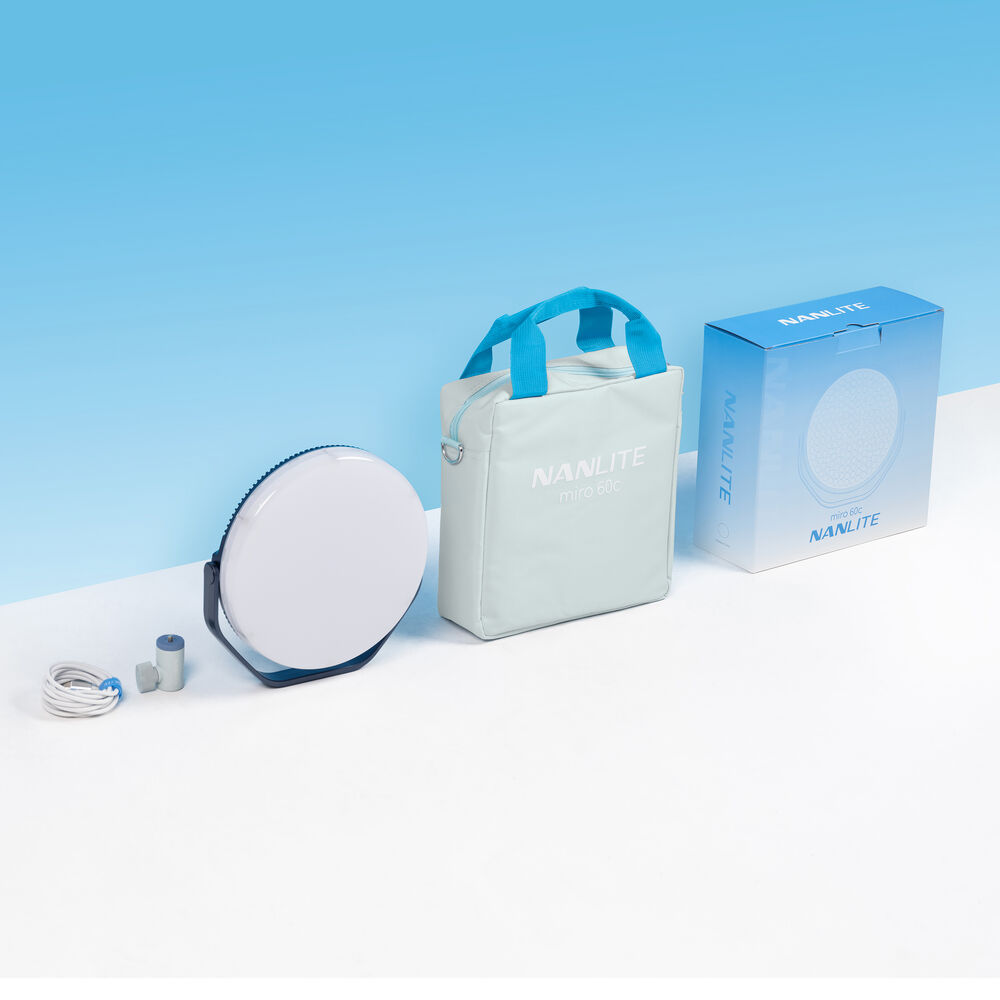 Nanlite miro 60c RGB Round LED Light Panel (Midnight Blue)