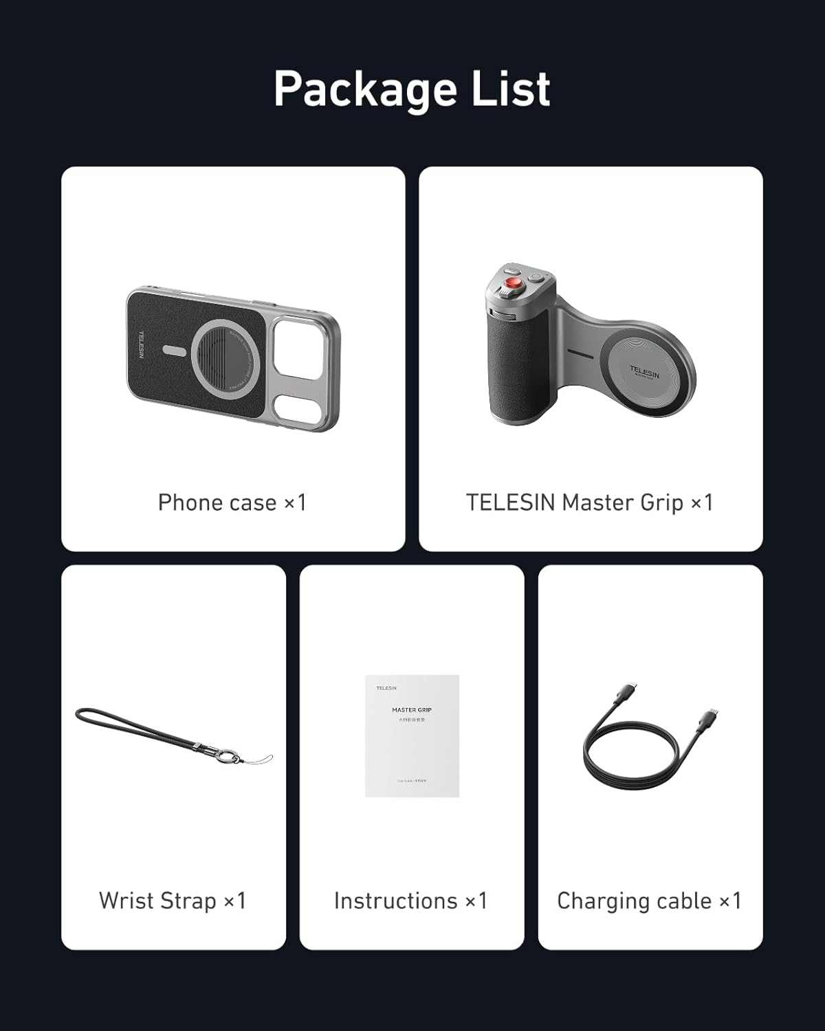 Telesin P5-MCS-13-TIP Master Grip for iphone 17 pro Max