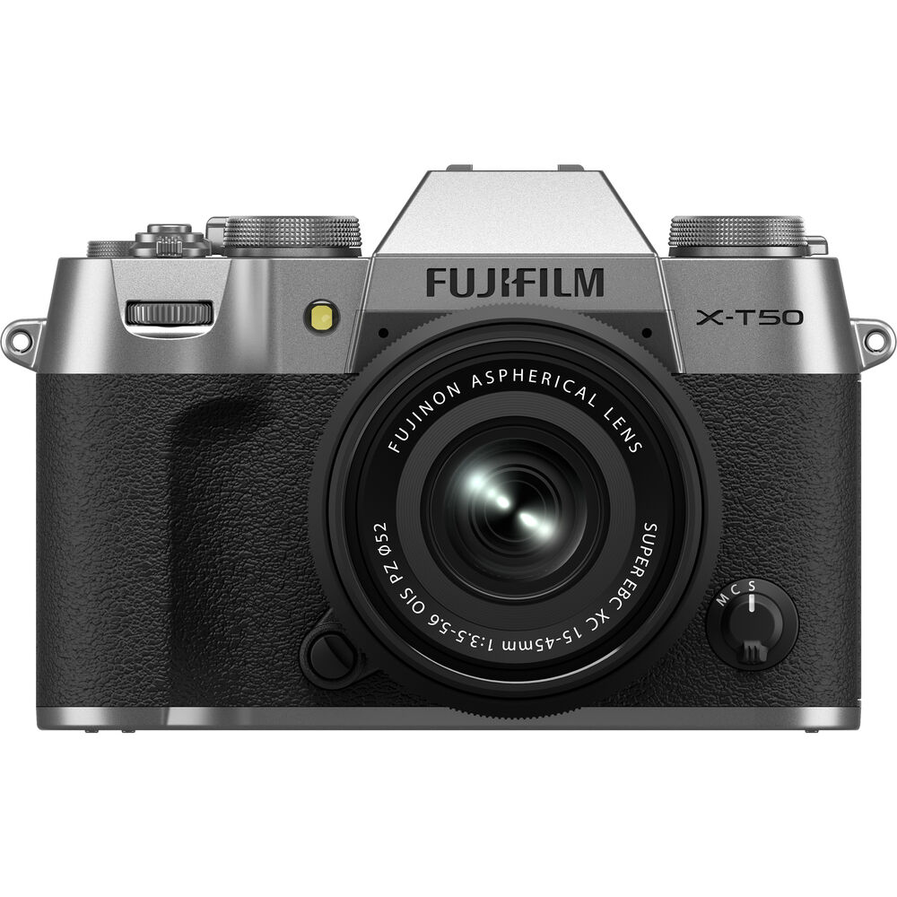 FUJIFILM X-T50 Mirrorless Camera with XC 15-45mm f/3.5-5.6 Lens (Silver)