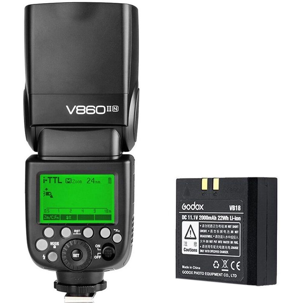 klep Lichaam opslag OLBAC | Godox VING V860IIN TTL Li-Ion Flash Kit for Nikon Cameras