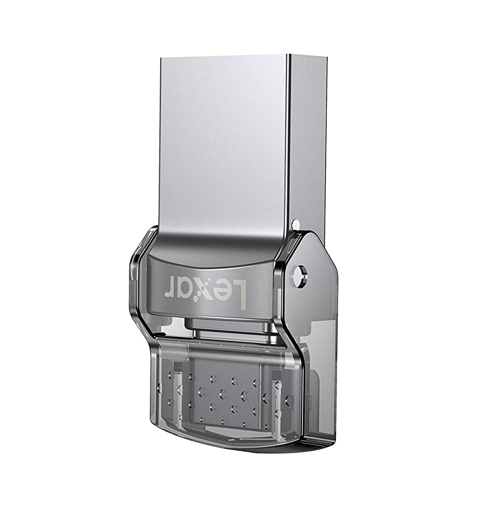 Lexar 64GB JumpDrive Dual Drive D35c USB 3.0 Type-C Flash Drive 100MB/s