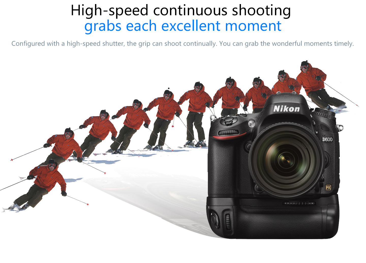 Pixel battery grip D14 for Nikon D600/D610