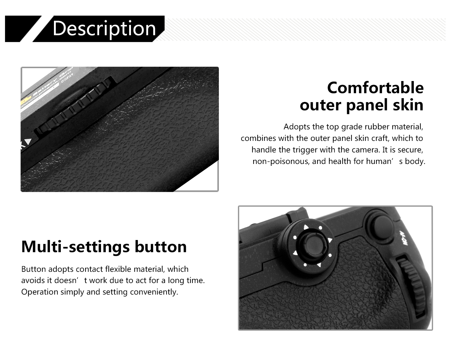 Pixel battery grip D14 for Nikon D600/D610