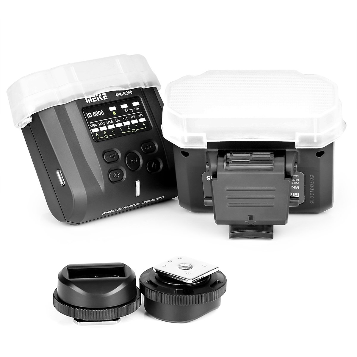 Meike MK-MT24 2.4G Wireless Close-Up Speedlight Macro Twin Lite Flash for Nikon F-Mount Z-Mont