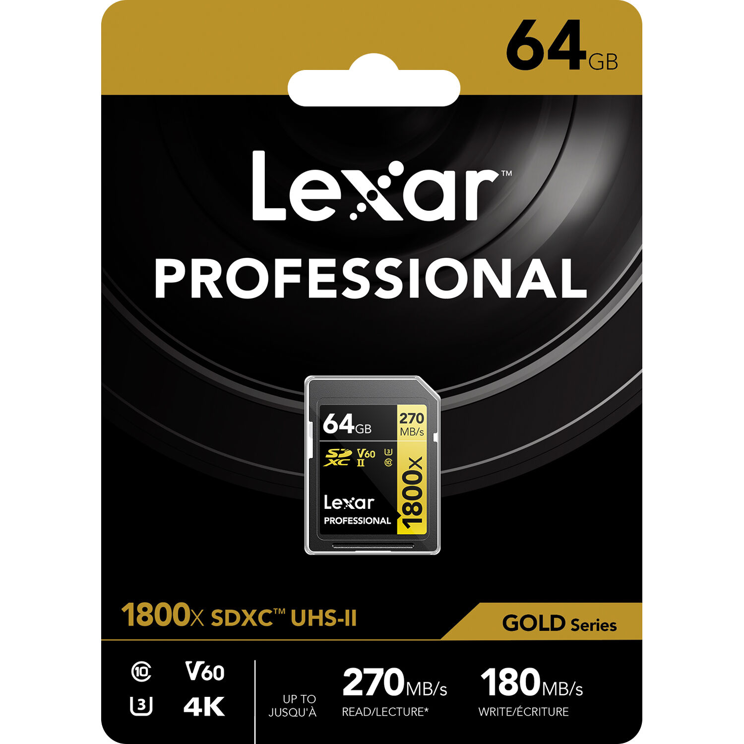 Lexar 64GB Professional 1800x UHS-II SDXC Memory Card