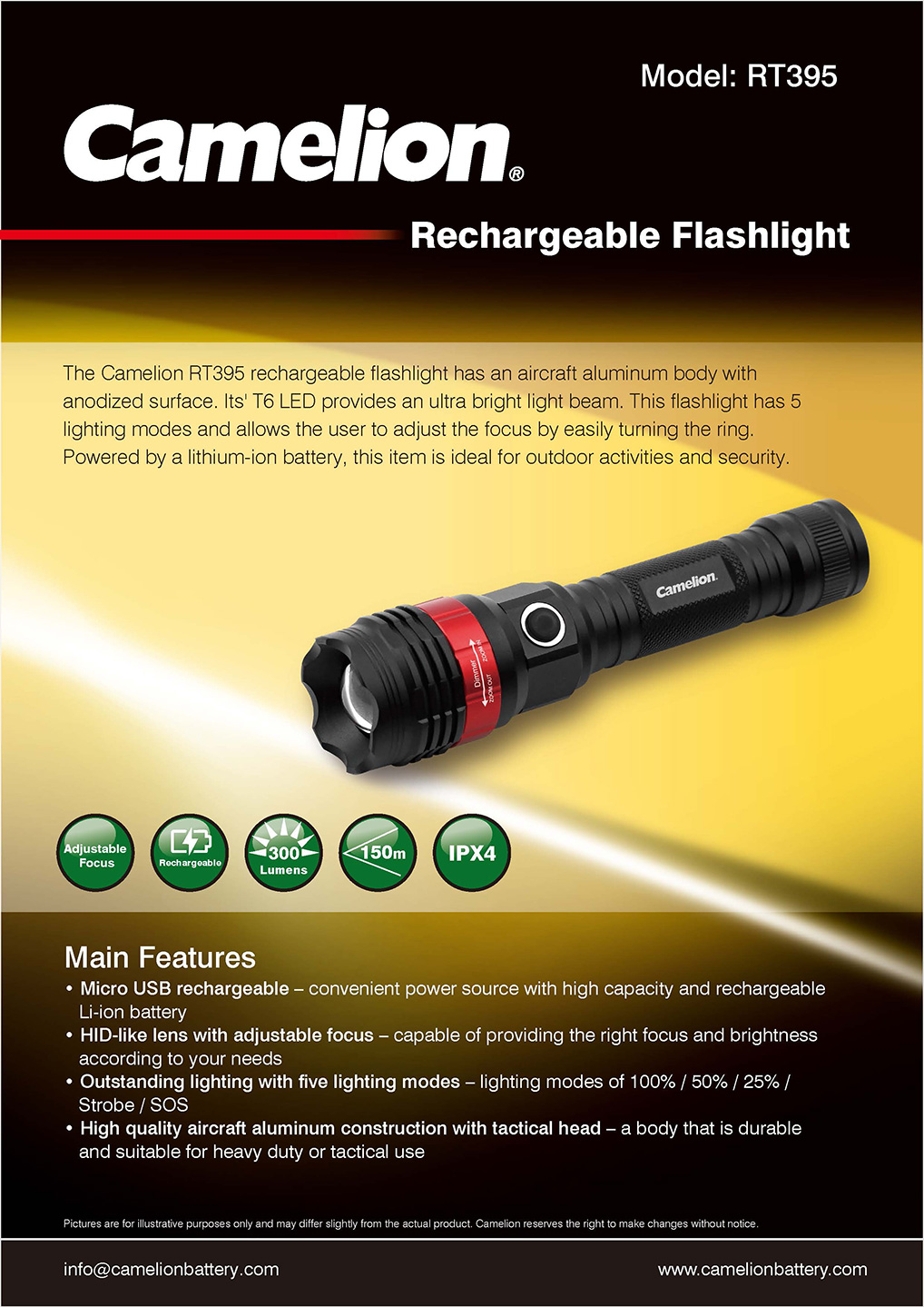 Camelion Led flashlight RT395