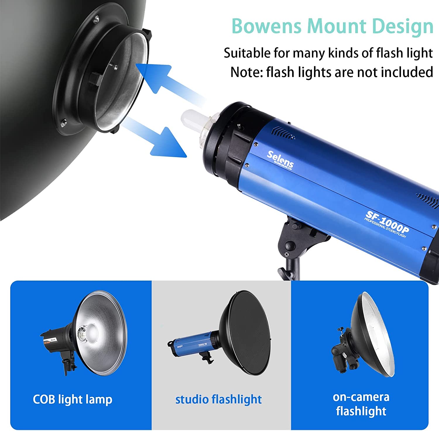 General Beauty Dish Diffuser Reflector with Grid (100)