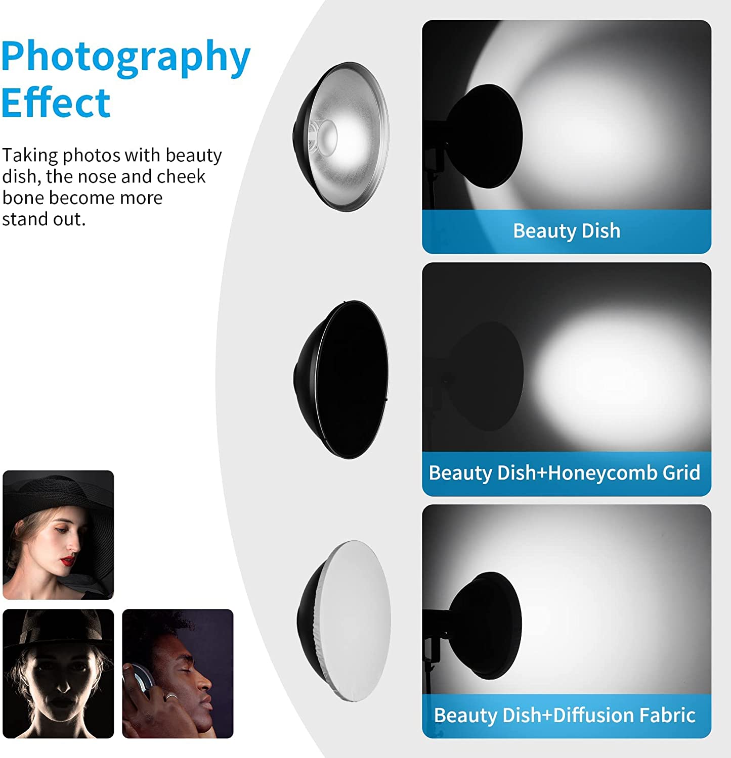 General Beauty Dish Diffuser Reflector with Grid (100)