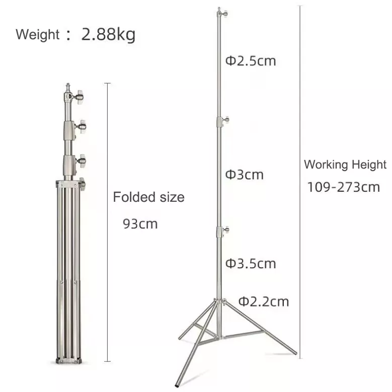 General WT-809 stainless steel light stand