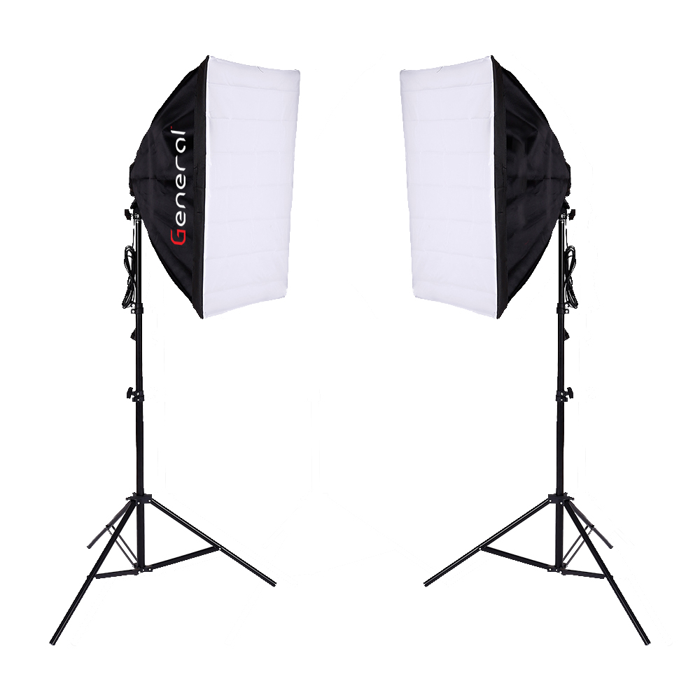 General 4-Light Kit with Background Support System