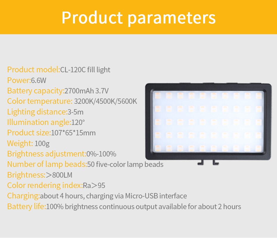 General CL-120c RGB led light