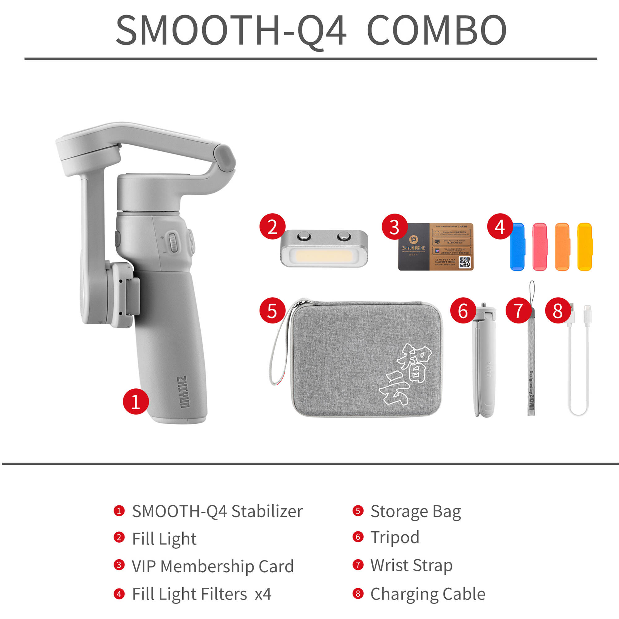 Zhiyun Smooth Q4 Smartphone Gimbal Stabilizer Combo