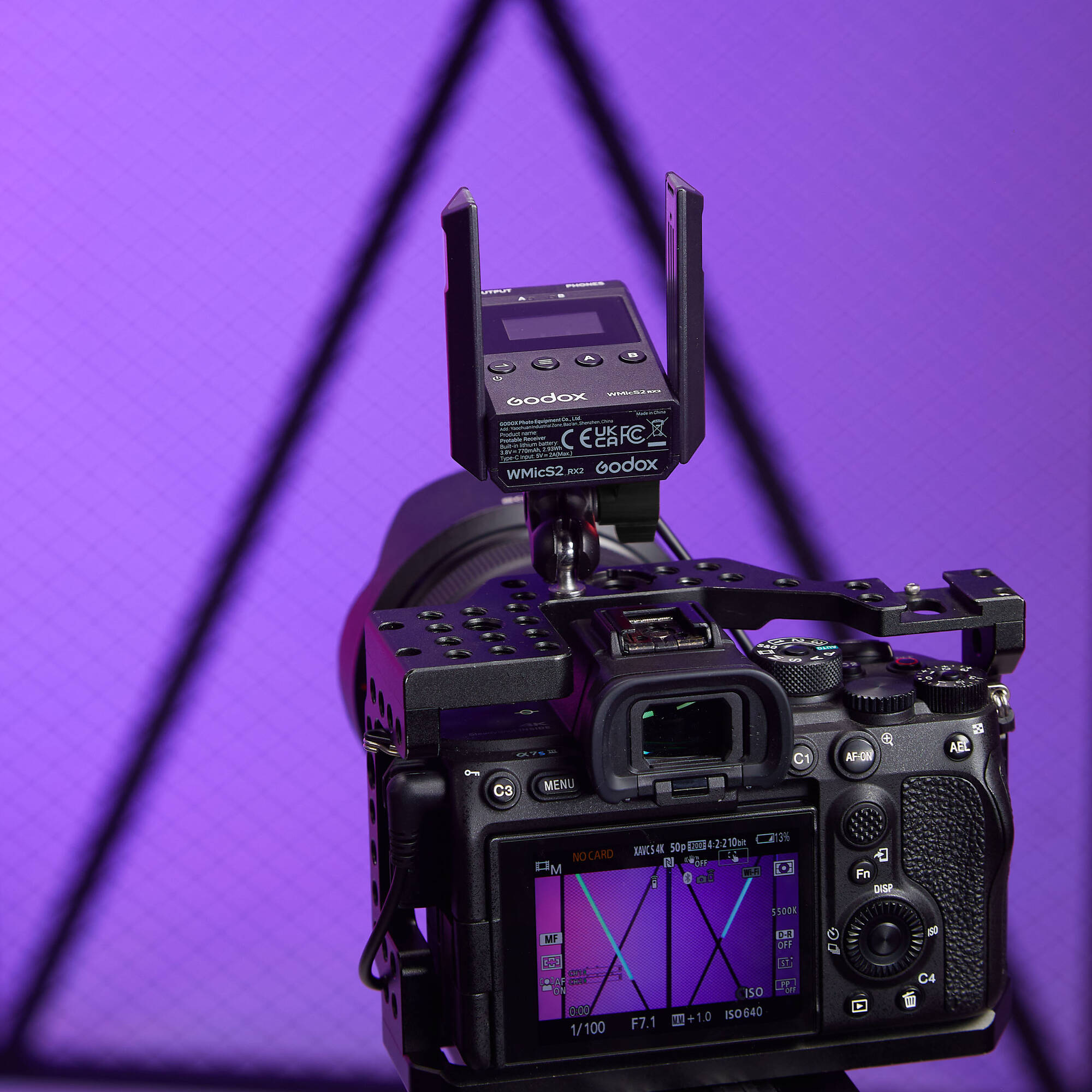 Godox WMicS2 UHF Compact Wireless Microphone System for Cameras & Smartphones with 3.5mm (514 to 596 MHz)