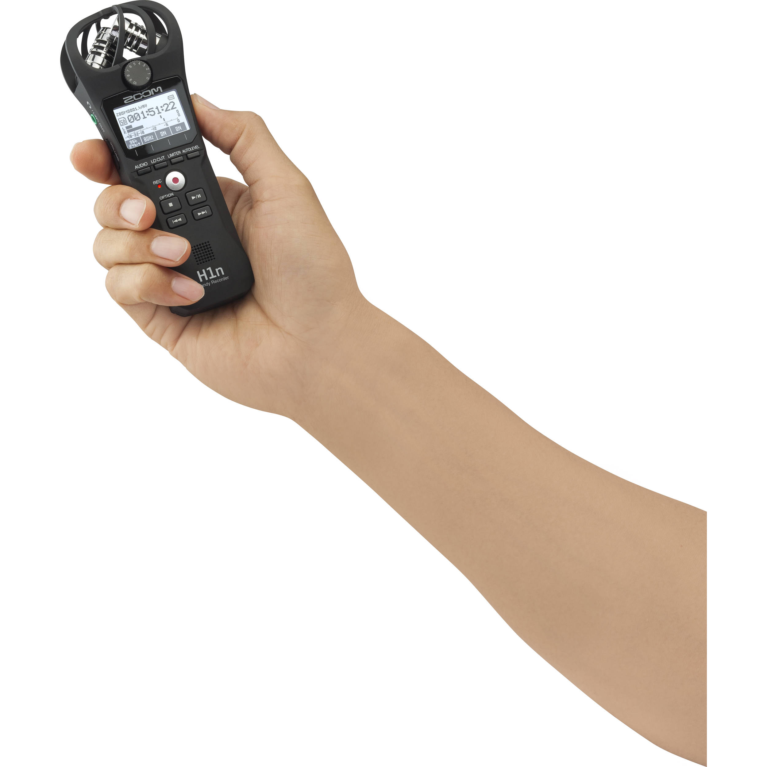 Zoom H1n 2-Input / 2-Track Portable Handy Recorder with Onboard X/Y Microphone (Black) - Image 9