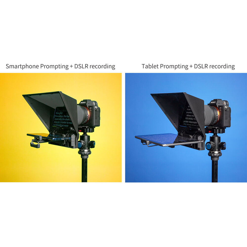 FeelWorld TP2A Portable Teleprompter for Smartphone/Tablet/DSLR (8") - Image 19