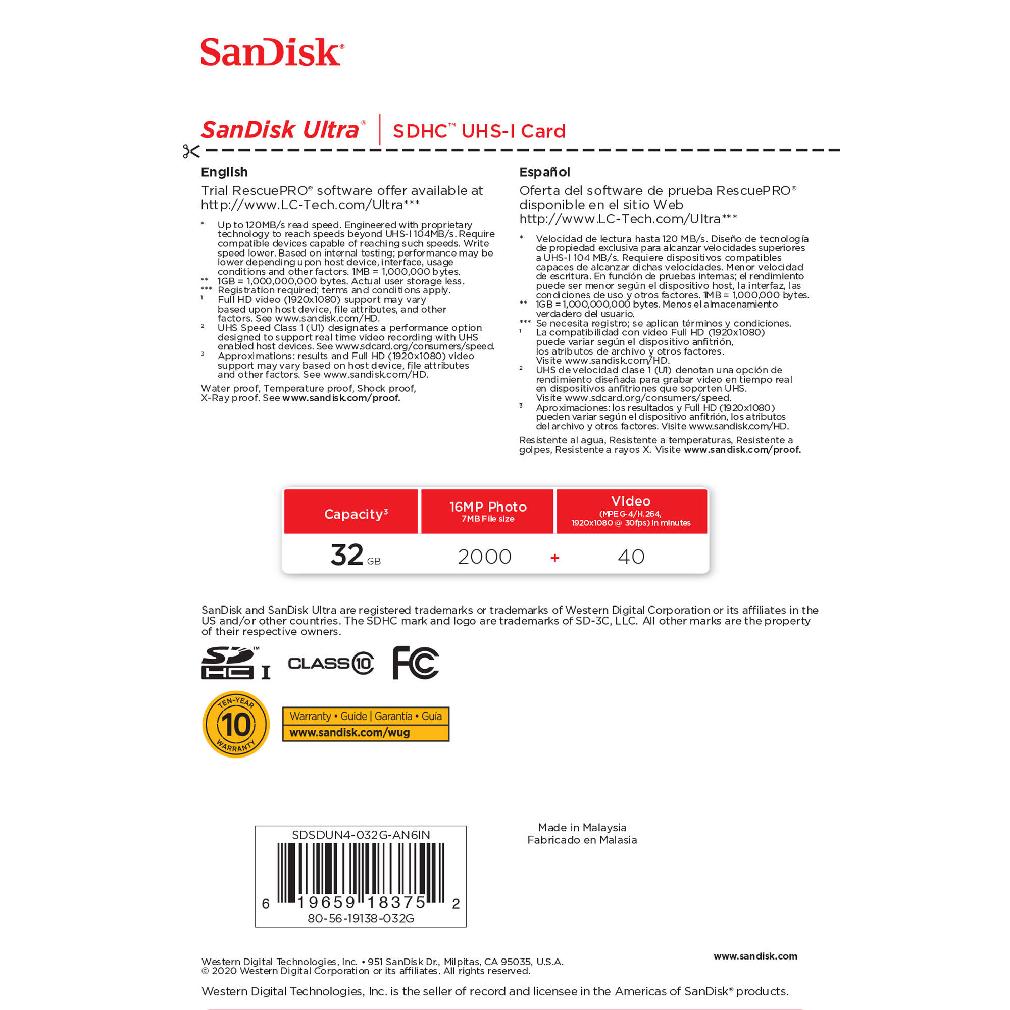 SanDisk 32GB Ultra UHS-I SDHC Memory Card - Image 5
