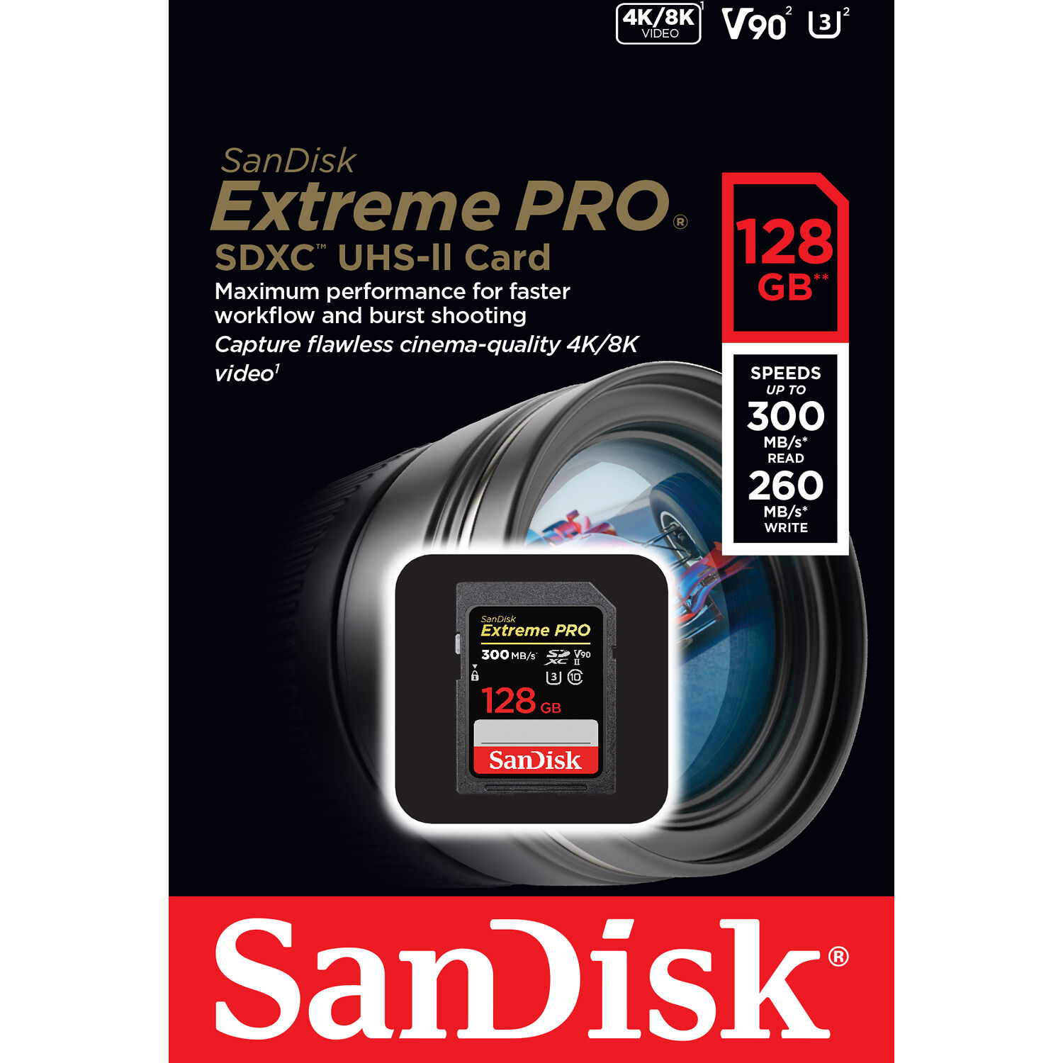 SanDisk 128GB Extreme PRO UHS-II SDHC Memory Card - Image 3