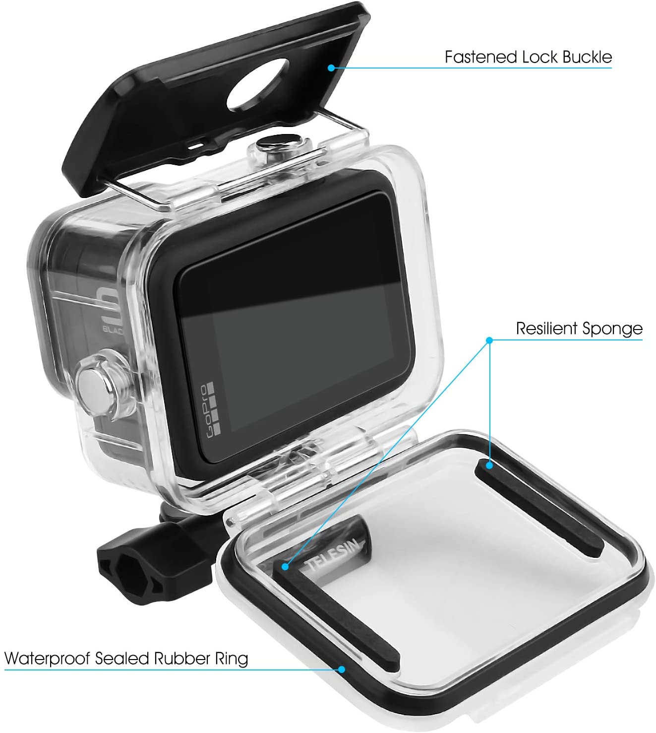 Protective Housing Case Shell Bracket for Gopro Hero 9 and Hero 10 , 11 - Image 2