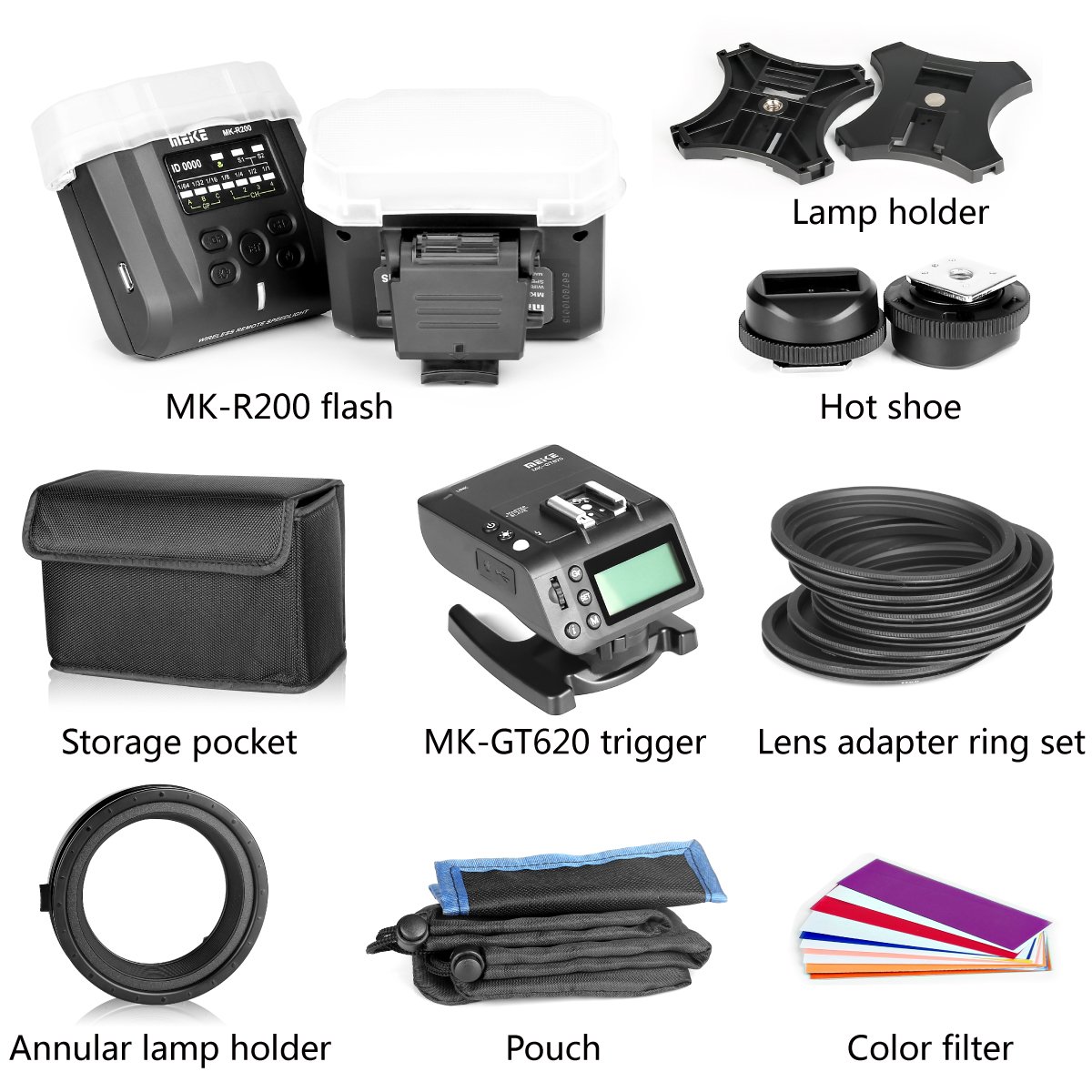 Meike MK-MT24 2.4G Wireless Close-Up Speedlight Macro Twin Lite Flash for Nikon F-Mount Z-Mont - Image 5