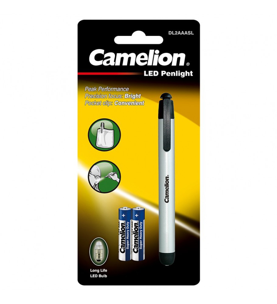 Camelion Penlight Aluminum Pen Flashlight DL2AAASL - Image 3