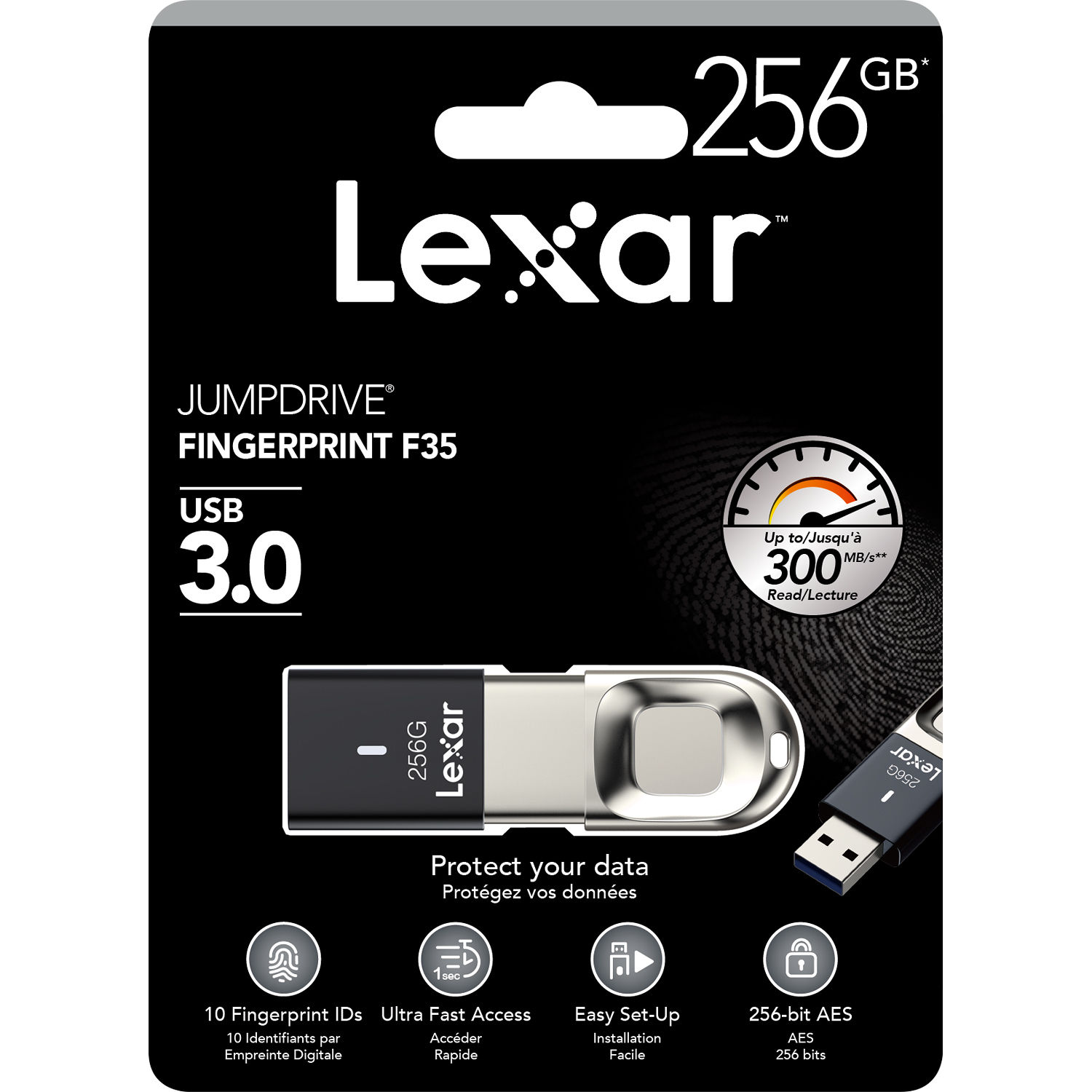Lexar Jumpdrive Fingerprint F35 USB 3.0 256G - Image 5