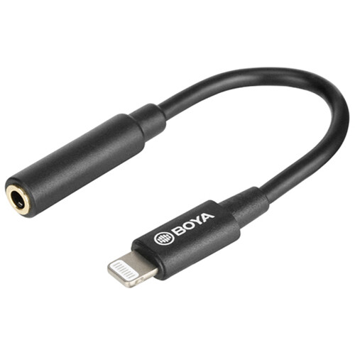 BOYA BY-K3 3.5mm TRRS Female to Lightning Adapter Cable (2.4") - Image 2