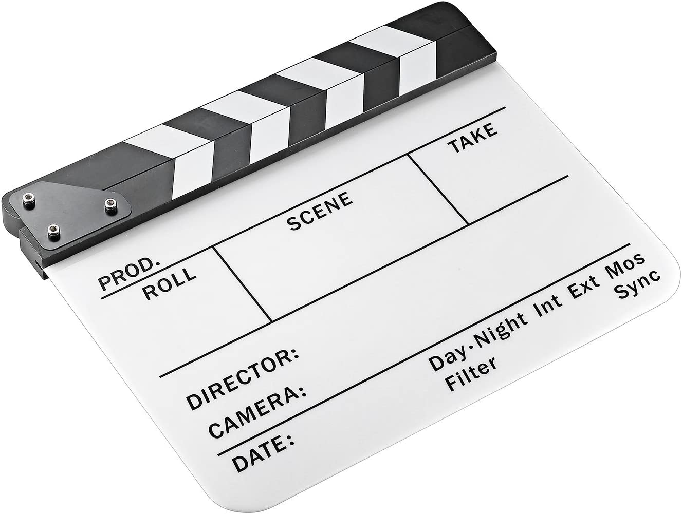 Non brand Acrylic Plastic 25x30cm Dry Erase Director's Film Movie Clapboard - Image 3