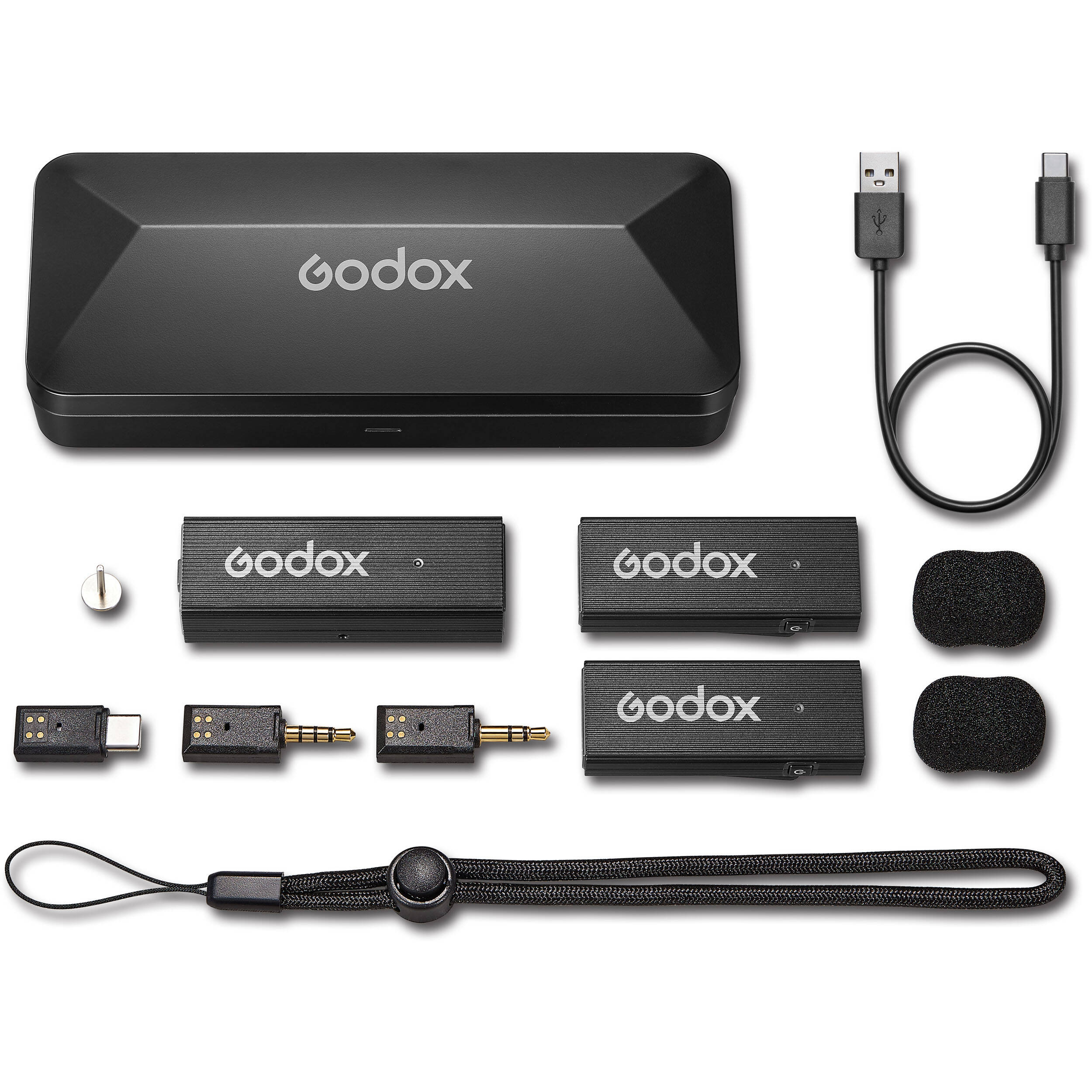 Godox MoveLink Mini UC 2-Person Wireless Microphone System for Cameras & Mobile Devices (2.4 GHz, Classic Black) - Image 13