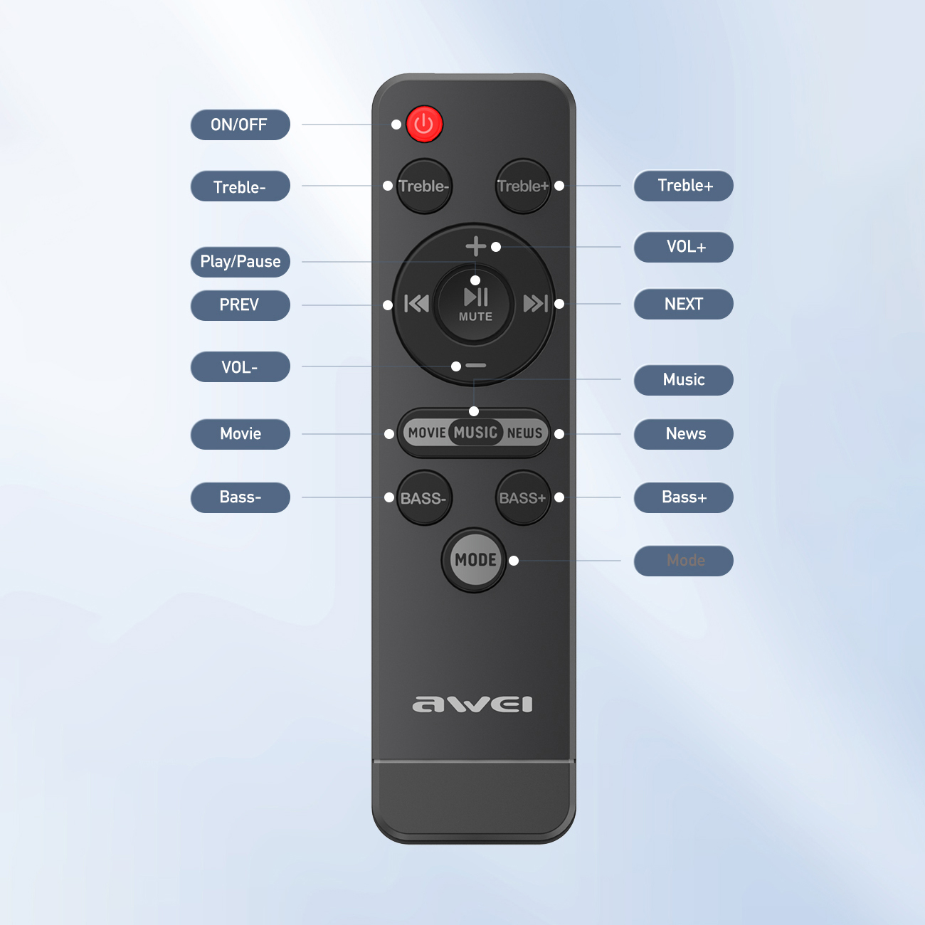 Awei Y998 TV Bluetooth Soundbar Theater 3D Stereo - Image 7