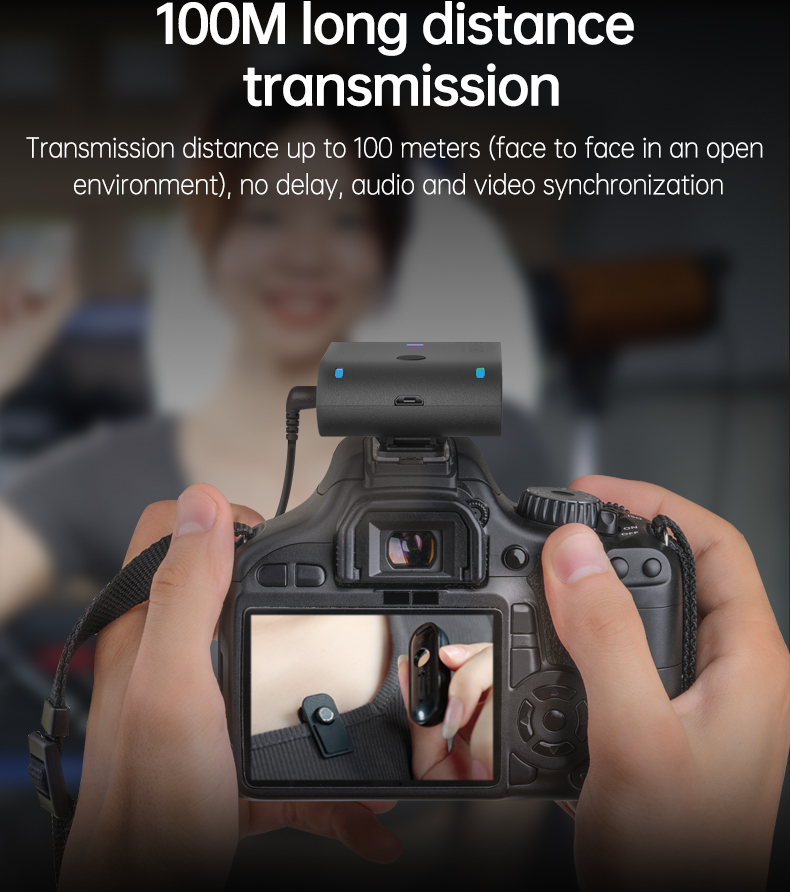 LENSGO 318C II 2.4GHz Dual Clip on Wireless Lavalier Microphone - Image 2