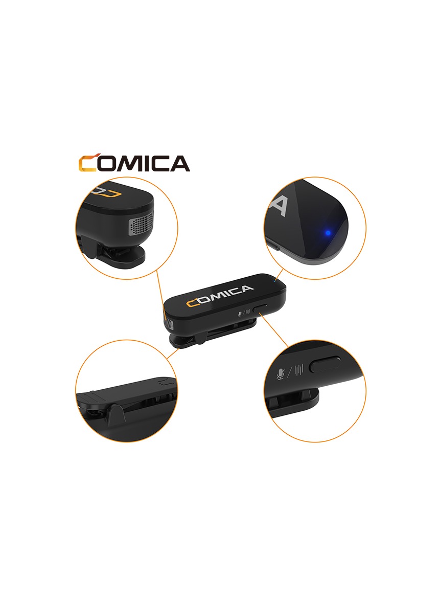 Comica Vimo S-UC Dual Mini Wireless Microphone Type C BLACK - Image 7