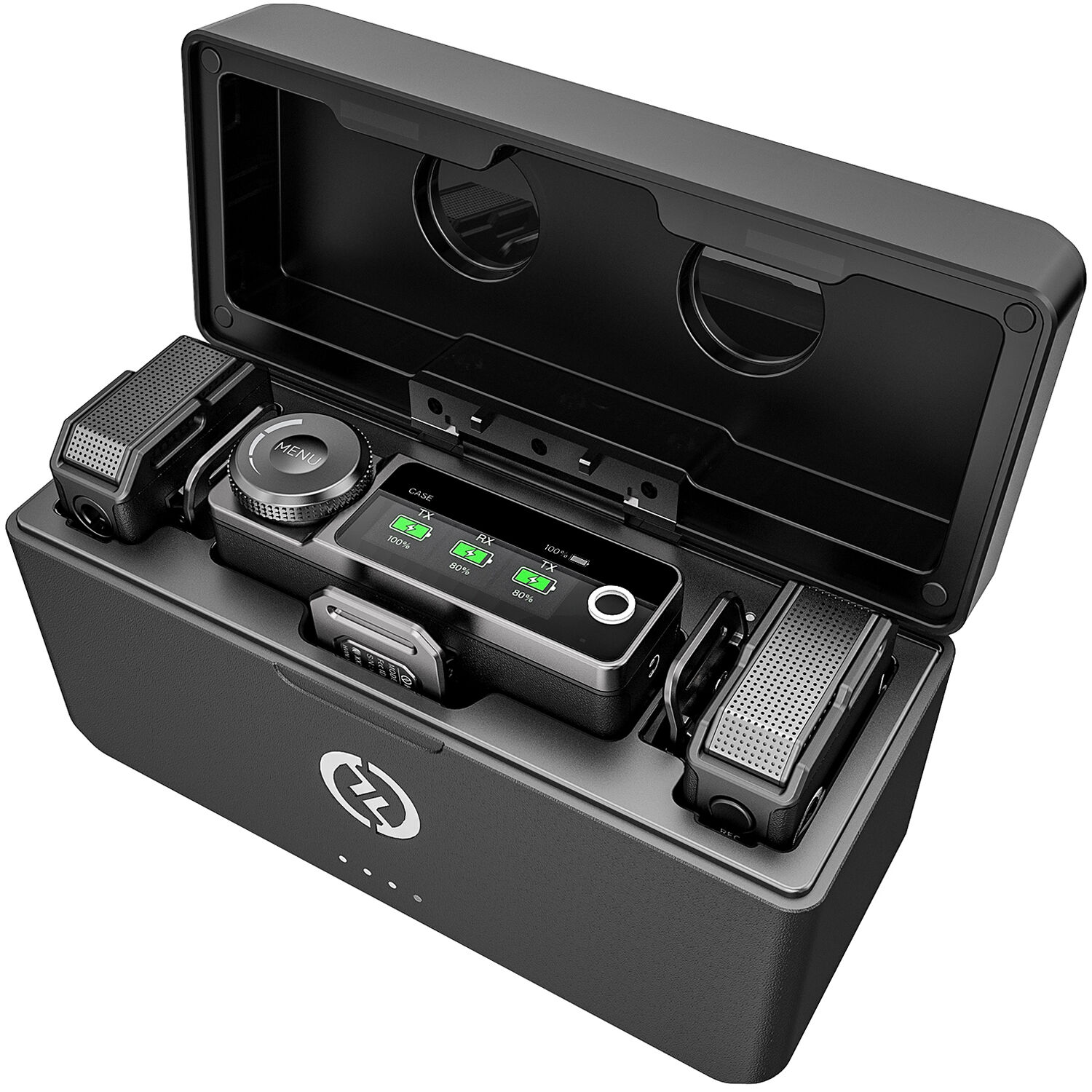 Hollyland LARK MAX Duo 2-Person Wireless Microphone System (2.4 GHz, Black) - Image 2