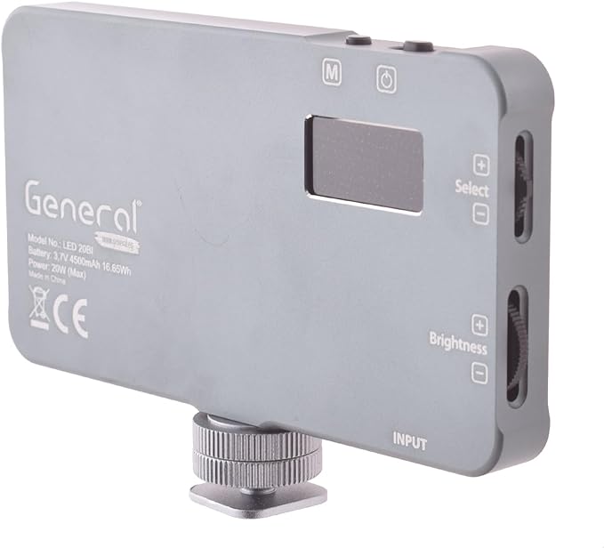 General LED 20BI Video Led Light 20W With Cable - Silver - Image 4