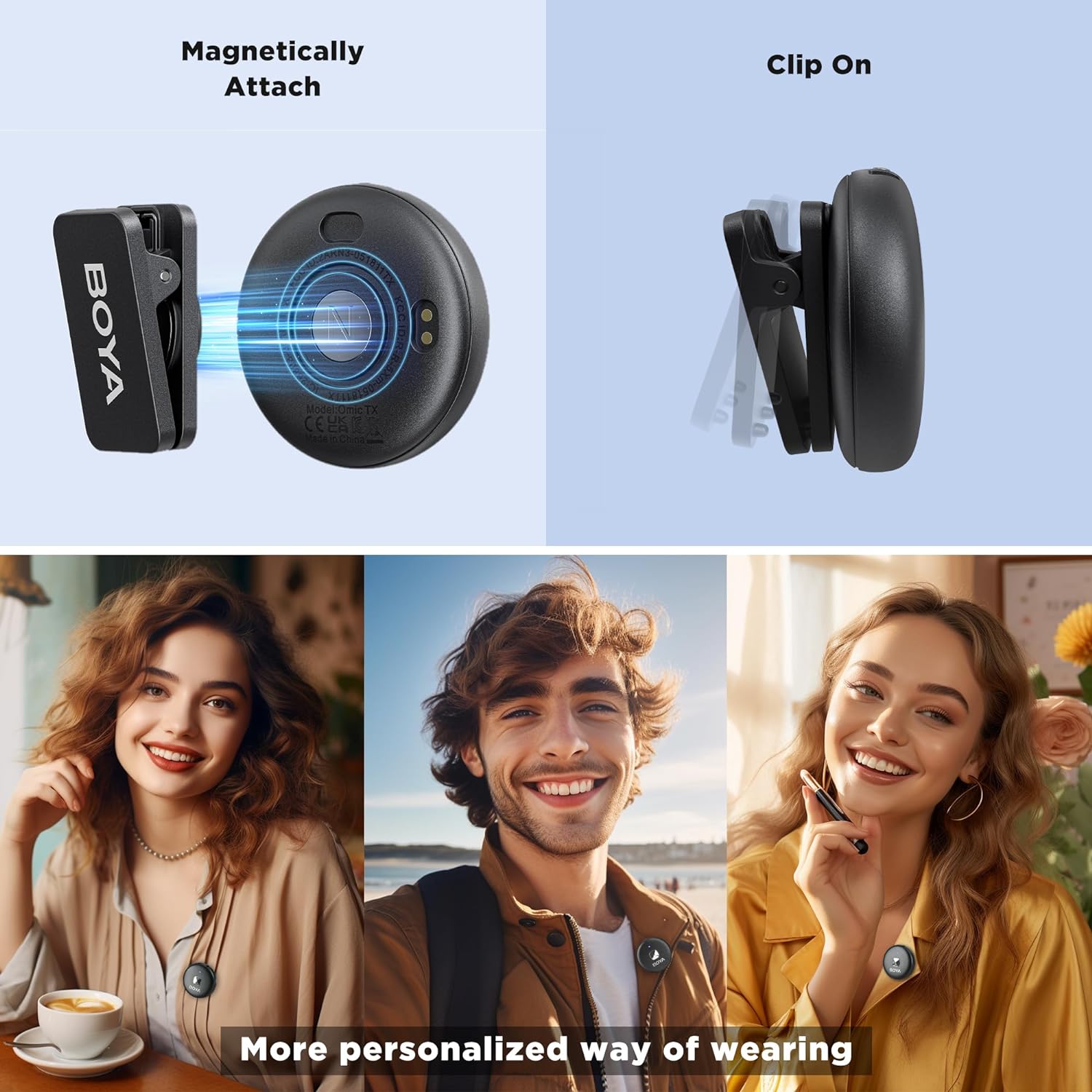 BOYA OMIC-D IPHONE Hard Black WIRELESS - Image 4
