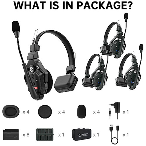 Hollyland Solidcom C1-4S Full-Duplex Wireless DECT Intercom System with 4 Headsets (1.9 GHz) - Image 10