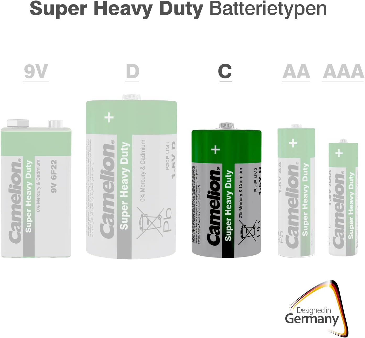 Camelion SHD C Batteries R14 / Baby / 2 Pack Shrink Packaging - Image 3