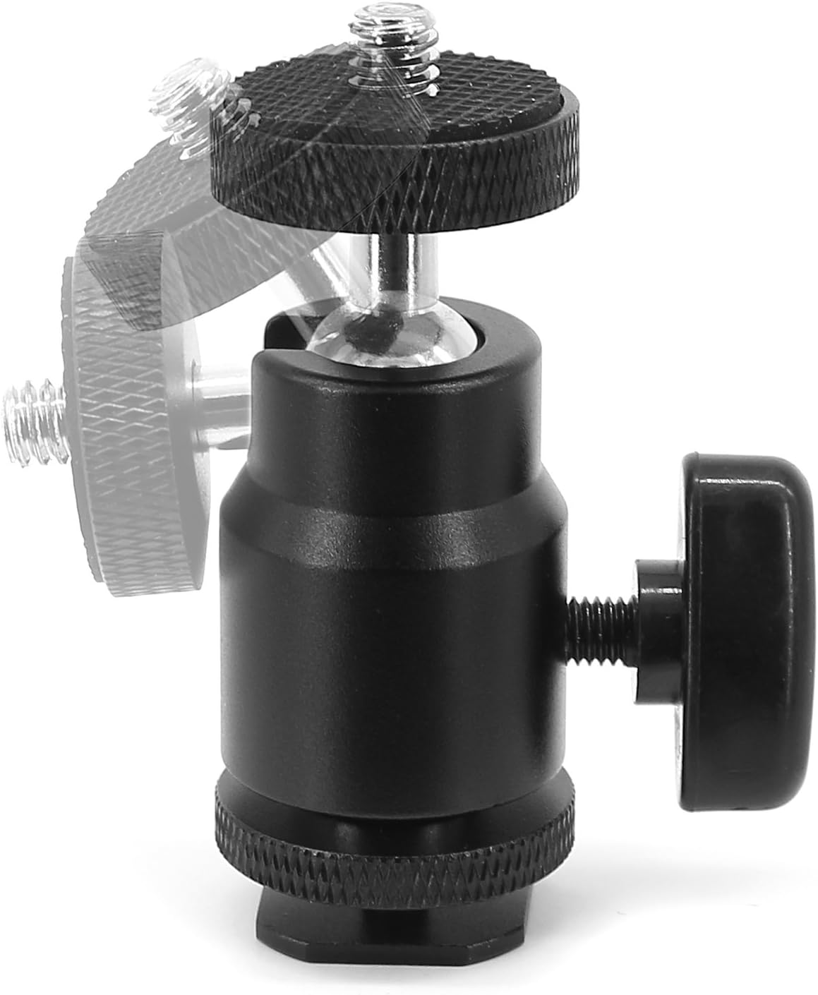 Anwenk 1/4" Hot Shoe Adapter Mount Camera Ball Head Hot Shoe Mount with 1/4" Tripod Screw Head for Lightweight Light LCD Monitors Flash Photography Studio Action Camera - Image 6