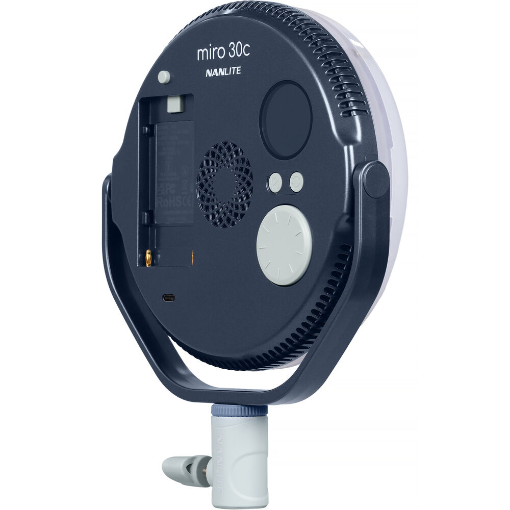 Nanlite miro 30c RGB Round LED Light Panel (Midnight Blue) - Image 3