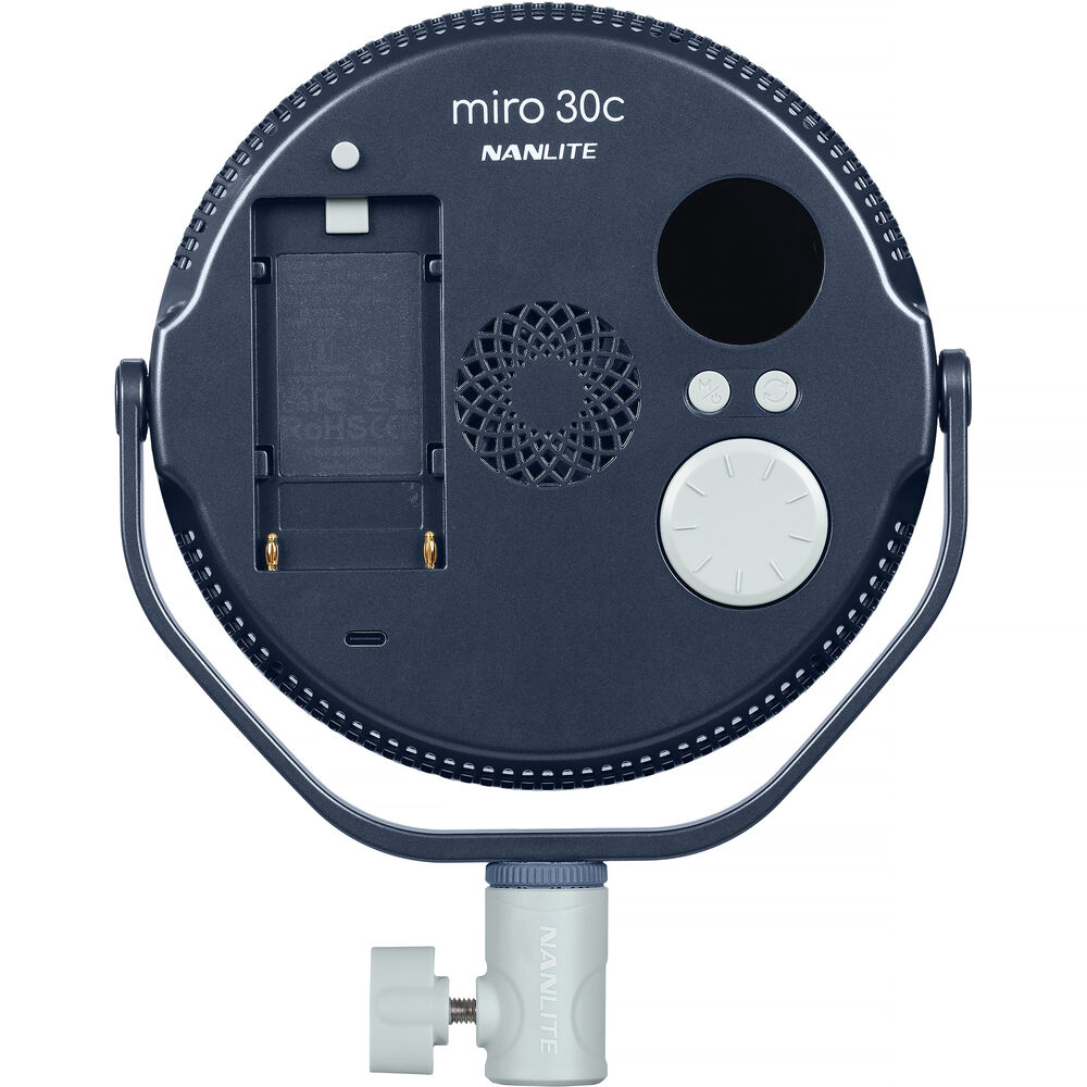 Nanlite miro 30c RGB Round LED Light Panel (Midnight Blue) - Image 5
