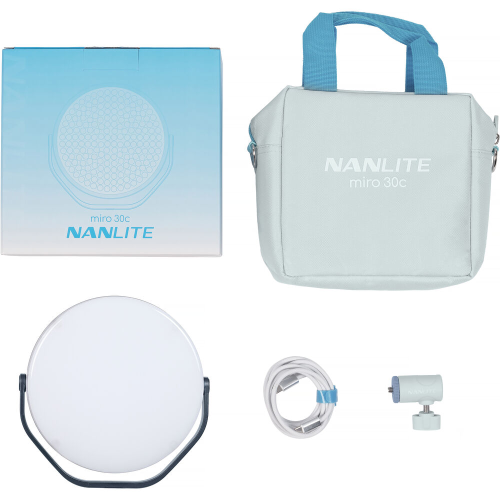 Nanlite miro 30c RGB Round LED Light Panel (Midnight Blue) - Image 9