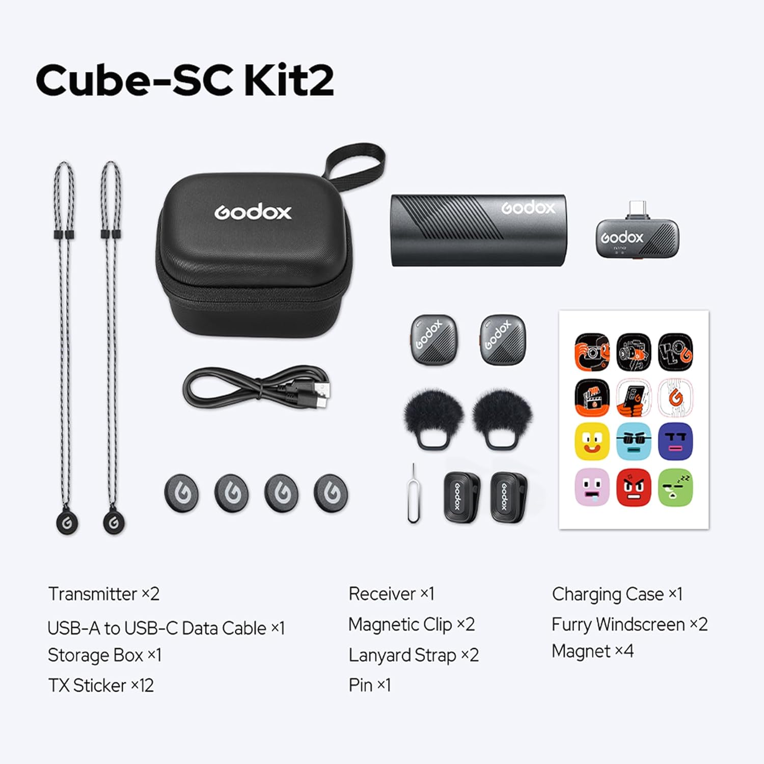 Godox Cube-SCK2 Type-C Microphone Black + Mic adaptor - Image 4