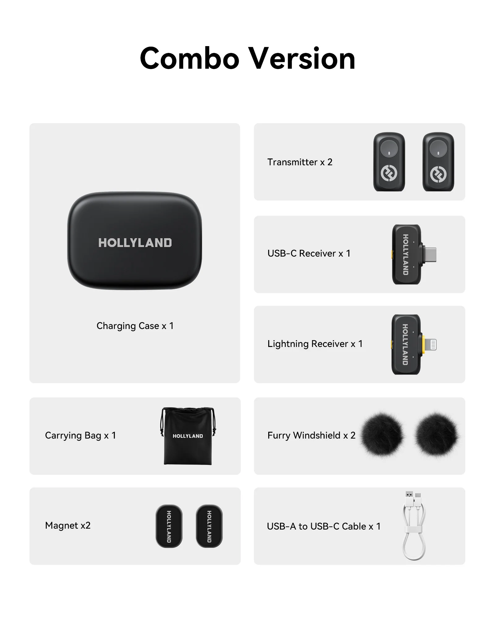 Hollyland LARK A1 Combo 2-Person Wireless Microphone System with USB-C and Lightning - Image 2
